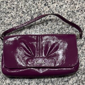 Coach Shiny Purple Clutch